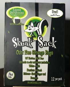 Skunk Sack Storage Odor/Smell Proof Bags Dual Zipper Small 4x3”(12pc)
