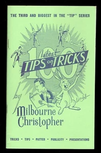 100 Latest Tips on Tricks by Milbourne Christopher - New Vintage Magic Booklet - Picture 1 of 1