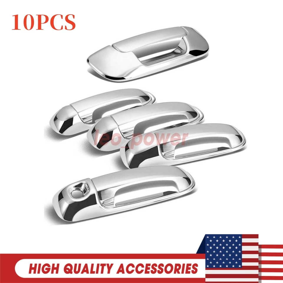 For 2002-08 Dodge Ram 1500 2500 3500 Chrome 4 Door Handle + Tailgate Covers US Foto 1 de 4