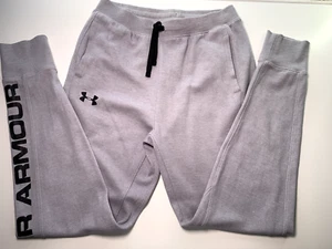 Under Armor Grey Youth XL track bottoms Joggers Loungers Sweatpants - Picture 1 of 9