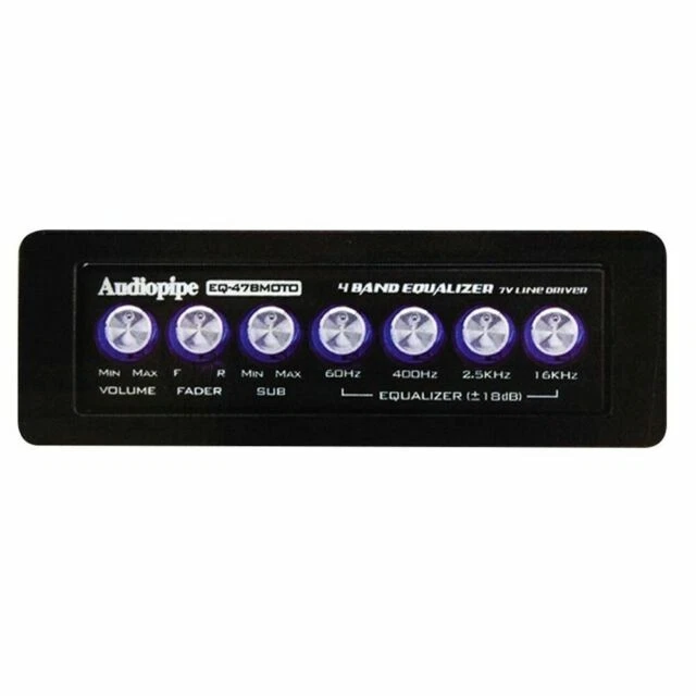 Audiopipe EQ47BMOTO 4 Band 7v Graphic Equalizer