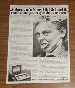 Rare publicité SONY HITBIT Hit Bit MSX ordinateur personnel #2 1984 - Photo 1/1