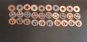 Penny cut outs of various designs  ..lot of 30 #16