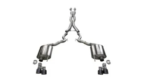 Corsa Xtreme 3" Exhaust 4" BLK Tips Fits 18-23 Mustang GT Conv w/o Active Exh - Picture 1 of 10
