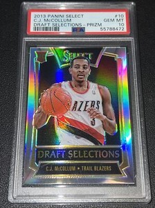 CJ McCollum 2013 Panini Select Draft Selections Prizm RC #10 PSA 10 POP 2 A1