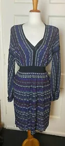 Elegante vestido de cóctel elástico metálico para mujer Laundry by Shelli Segal tejido metálico - Imagen 1 de 6