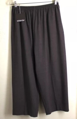 Calça calça japonesa Eskandar tamanho 1 marrom bisão leve lã tropical nova com etiquetas - Imagem 1 de 4