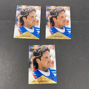Mike Piazza Lot 3 1996 Pinnacle #4 Base Set Baseball Card Los Angeles Dodgers
