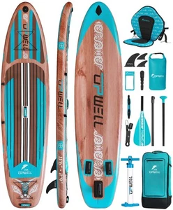 11’6”Inflatable Stand Up Paddle Board with Kayak Seat, Premium SUP Paddle Boa... - Picture 1 of 7