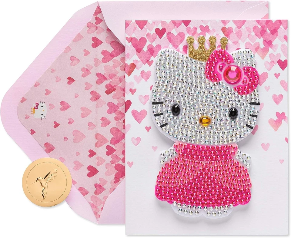 Tarjeta de cumpleaños de Hello Kitty para niña (princesa de cumpleaños) Foto 1 de 1