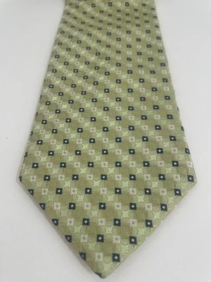 Corbata Nordstrom para hombre 100 % seda verde claro/azul/blanco hecha en EE. UU. Foto 1 de 4