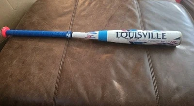 "Bate de lanzamiento rápido de softbol Louisville Slugger X12 28"" compuesto -12 16 oz rosa y azul" Foto 1 de 4