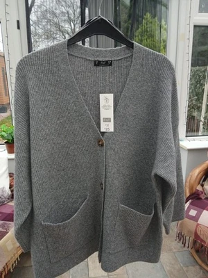 F&F Grey Cardigan Buttons & Pockets   New With Tags - Image 1 of 4