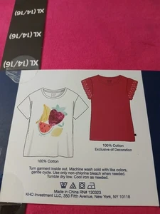 GAP Kids Girl's 2 Pack Soft Short Sleeve Crewneck Graphic Tee S 6/6X NEW School - Picture 1 of 3