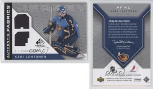 2007-08 SP Game Used Edition Authentic Fabrics Kari Lehtonen #AF-KL