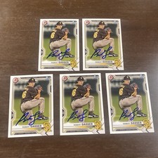 Robert Gasser Autographed 2021 Bowman Draft 1st Paper Baseball Card! Brewers!