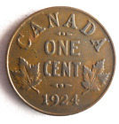1924 CANADA CENT - KEY DATE - Low Mintage Coin - Lot #A21