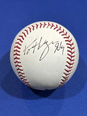 Balón de béisbol firmado por Pat Hentgen Rawlings autógrafo oficial automático Romlb Foto 1 de 4