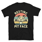 T-Shirt mit ruhigem Gesicht Pitbull Haustierliebhaber niedlicher Hunddad Dogmom Geschenk