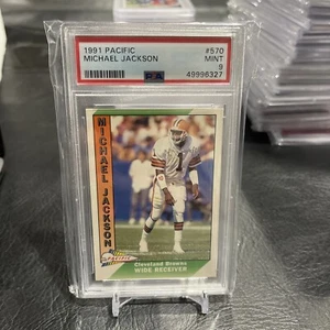 1991 Pacific #570 Michael Jackson RC PSA 9 Cleveland Browns Pop 2/none higher - Picture 1 of 2