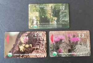 CYPRUS lot of 3 PHONE CARDS 1997 - 2001 - Picture 1 of 2