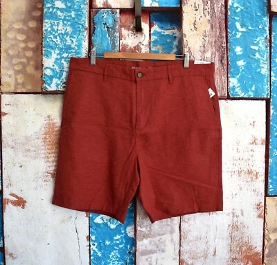 Pantalones Cortos Para Hombre Old Navy Rotation Chino Mezcla de Lino 8 Entrepiernas TALLA 38 Brillo Ámbar NUEVO Foto 1 de 4