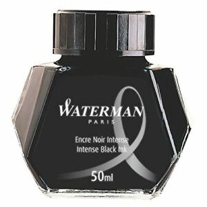 Waterman 50ml Ink Bottle for Fountain Pens (S0110), Choose Color
