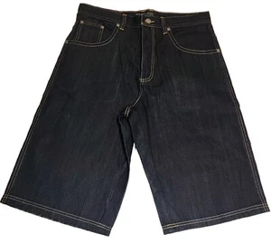 Men's DTEK Jean Shorts - Pocket Designs - Navy Blue Jeans - Sz 34x14.5 - Picture 1 of 4