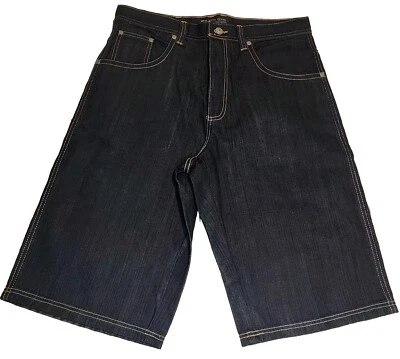 Men's DTEK Jean Shorts - Pocket Designs - Navy Blue Jeans - Sz 34x14.5 - Image 1 of 4