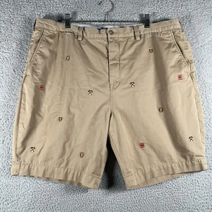 Polo Ralph Lauren Men Shorts Size 42 Embroidered Crest Shield Tan Brown Pockets - Picture 1 of 13