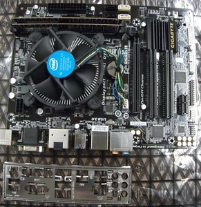 Gigabyte GA-H81M-HD3 Motherboard - Intel i5 4590 CPU 8GB DDR3 RAM I/O shield - Afbeelding 1 van 10