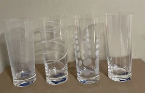 4 Mikasa Cheers Etched Highball Glasses - Picture 1 of 7