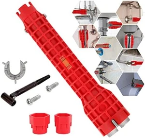 Instalador de grifo y fregadero multiherramienta llave de tubo para fontaneros y propietarios EE. UU. - Imagen 1 de 6