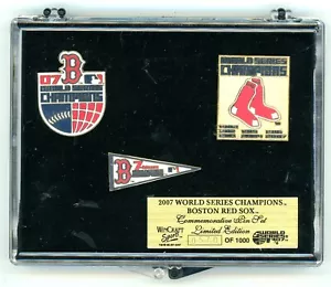 Red Sox 2007 World Series Champions Pin Set Boston 3 Pins 7-time Champs LE 1,000 - Picture 1 of 1