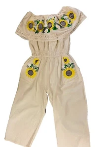 Mameluco jersey de lino vintage para mujer grande fuera del hombro súper lindo - Imagen 1 de 7