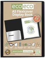Dividers eco-eco 1x A5 Recycled Black Presentation Ring Binder 37 Pockets 