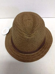 Damas Marrón Paja Moda Fedora Verano Sol Playa Gángster Sombrero Vestido - Imagen 1 de 4