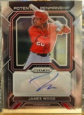 James Wood 2023 Panini Prizm Potential Penmanship Auto #PP-JW Nationals