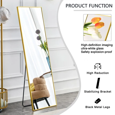 Wall Mounted Full Body Mirror Bathroom Vanity Mirror Floor Mounted Mirror Large Cover