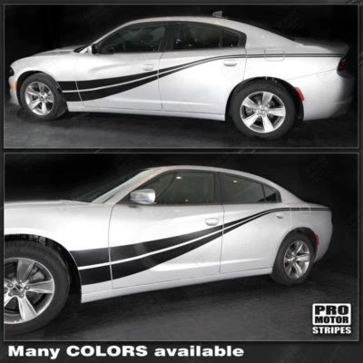 Наклейки с двойными полосками боковой акцент Dodge Charger 2011-2023 (выберите цвет) - Изображение 1 из 2