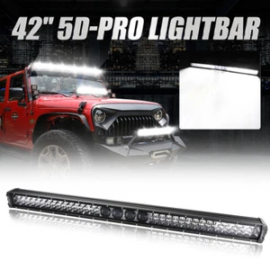 AUXBEAM 5D-Pro 42" Inch Dual Row LED Light Bar Combo Driving Fog Offroad Truck - Picture 1 of 12