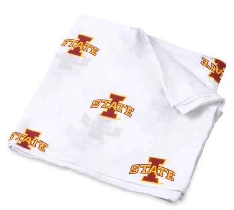 NEW Iowa State University 100% Cotton Swaddle Blanket (47 X 47 inch) Cover
