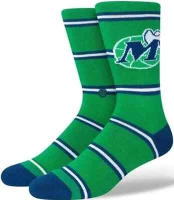 Meias Stance Dallas Mavericks Classics Mavericks Casual Crew L Verde Novo com etiquetas MSRP$20 - Imagem 1 de 3