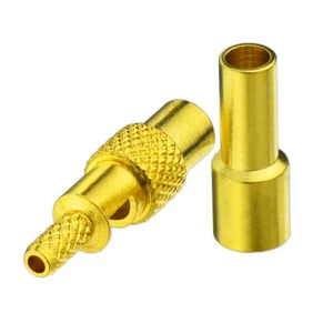 20pcs MMCX Female Jack Straight Gold RF connector Crimp Coax Cable 1.13MM,RG178 - Zdjęcie 1 z 4