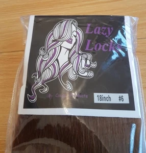 Lazy locks clip in real human 18" hair extensions Red (ginger) #6 new rrp £159 - Imagen 1 de 2