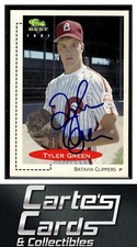 Tyler Green 1991  Classic Best Batavia Clippers #20 TTM/IP Signed Autographed