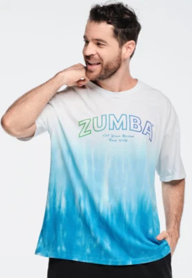 Camiseta de cuello redondo Zumba Funscape para hombre - Z2T000058 - M Foto 1 de 4