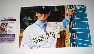 Brendan Rodgers Colorado Rockies Signed Color 8x12 Photo Draft Day JSA CERT - Picture 1 of 1