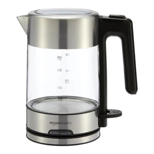 Amazon Basic Bollitore Elettrico Vetro Caraffa Tè Caffè Bollitura Rapida AutoOff 1,1 Q  - Foto 1 di 7