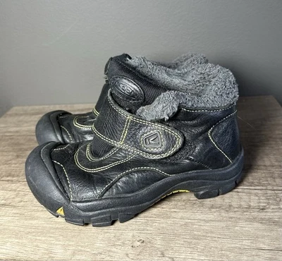 Botas de cuero negras impermeables Keen Kootenay Hook & Loop talla 12 Foto 1 de 4
